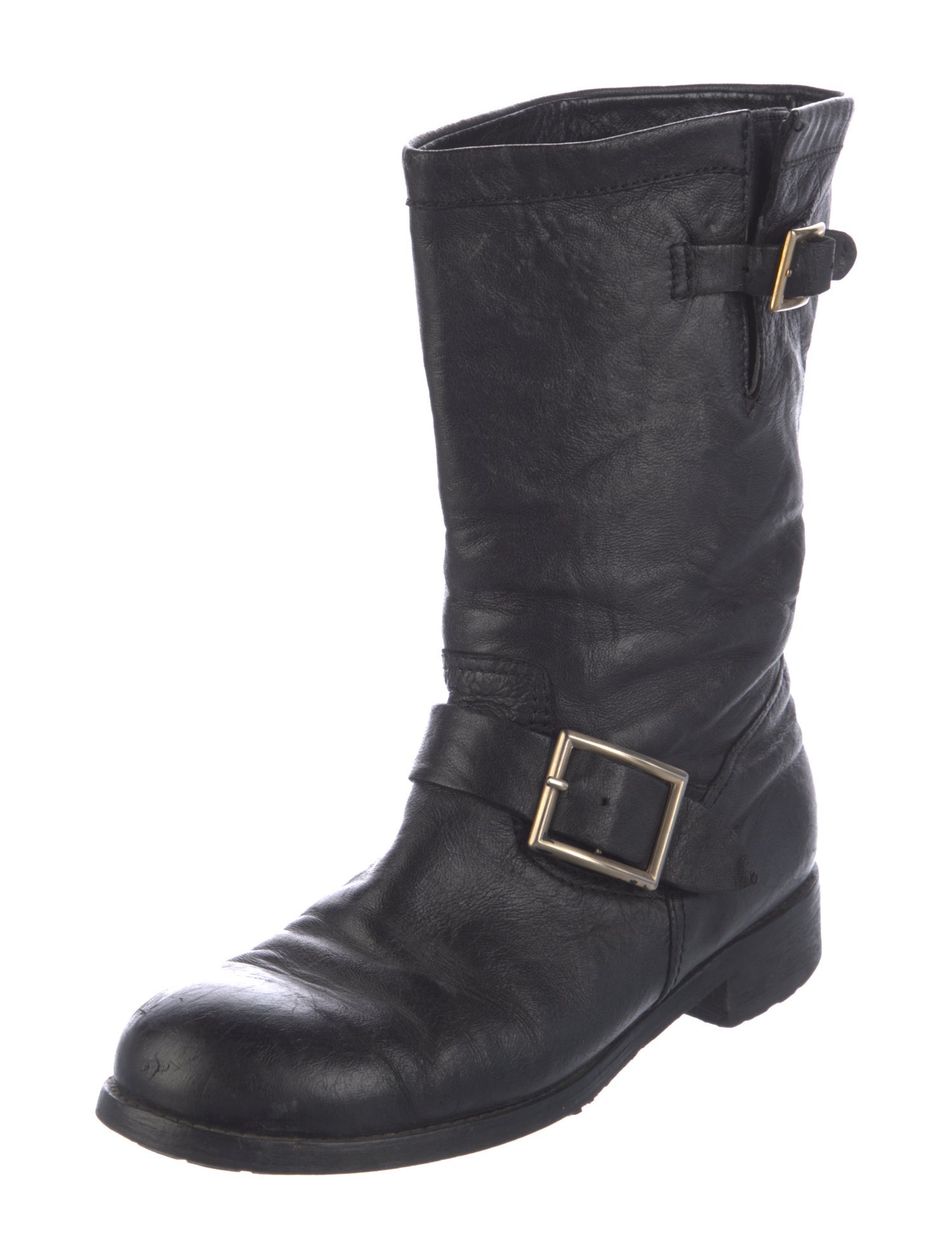 Jimmy Choo Leather Moto Boots