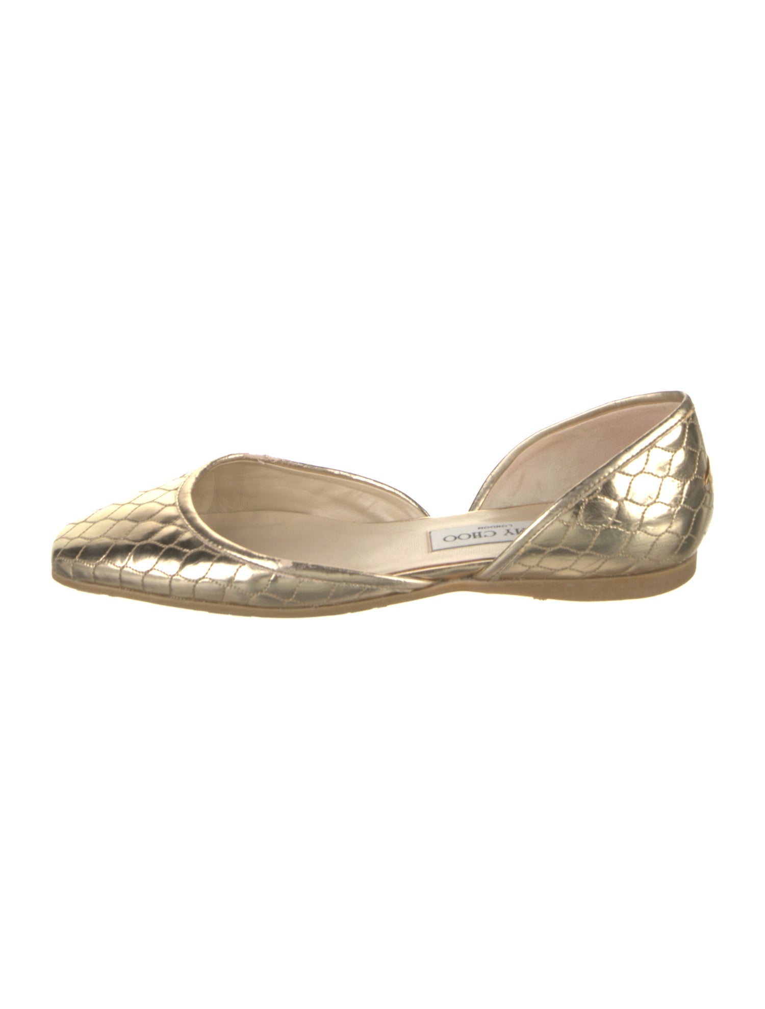 Jimmy Choo Leather D'Orsay Flats