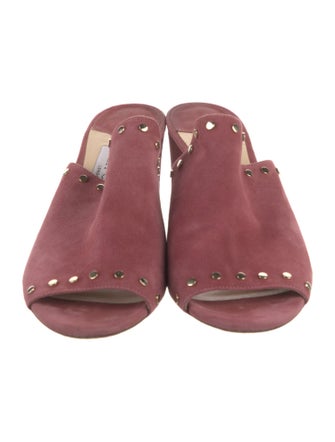 Jimmy Choo Suede Studded Accents Slides