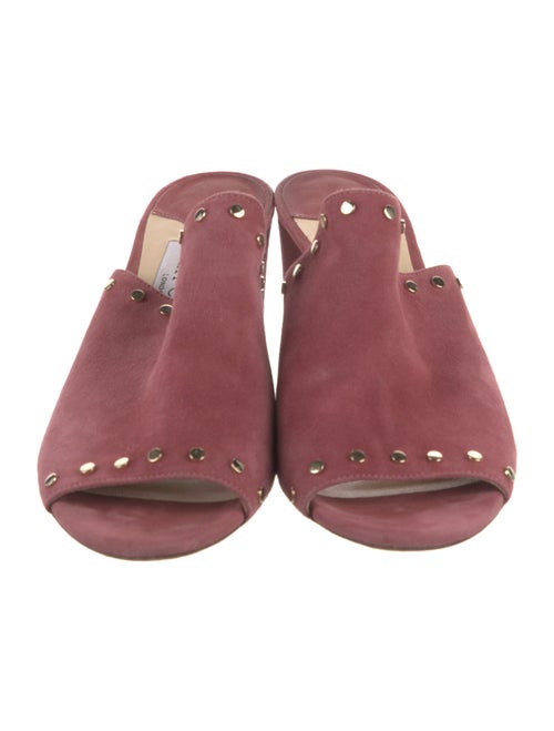 Jimmy Choo Suede Studded Accents Slides