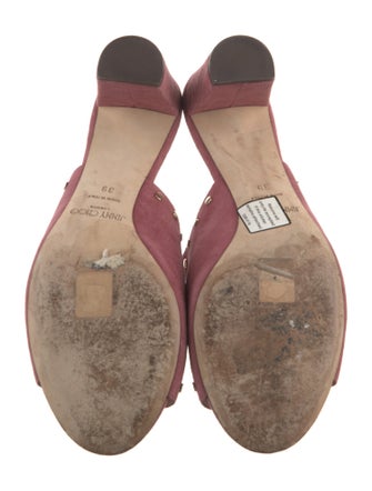 Jimmy Choo Suede Studded Accents Slides