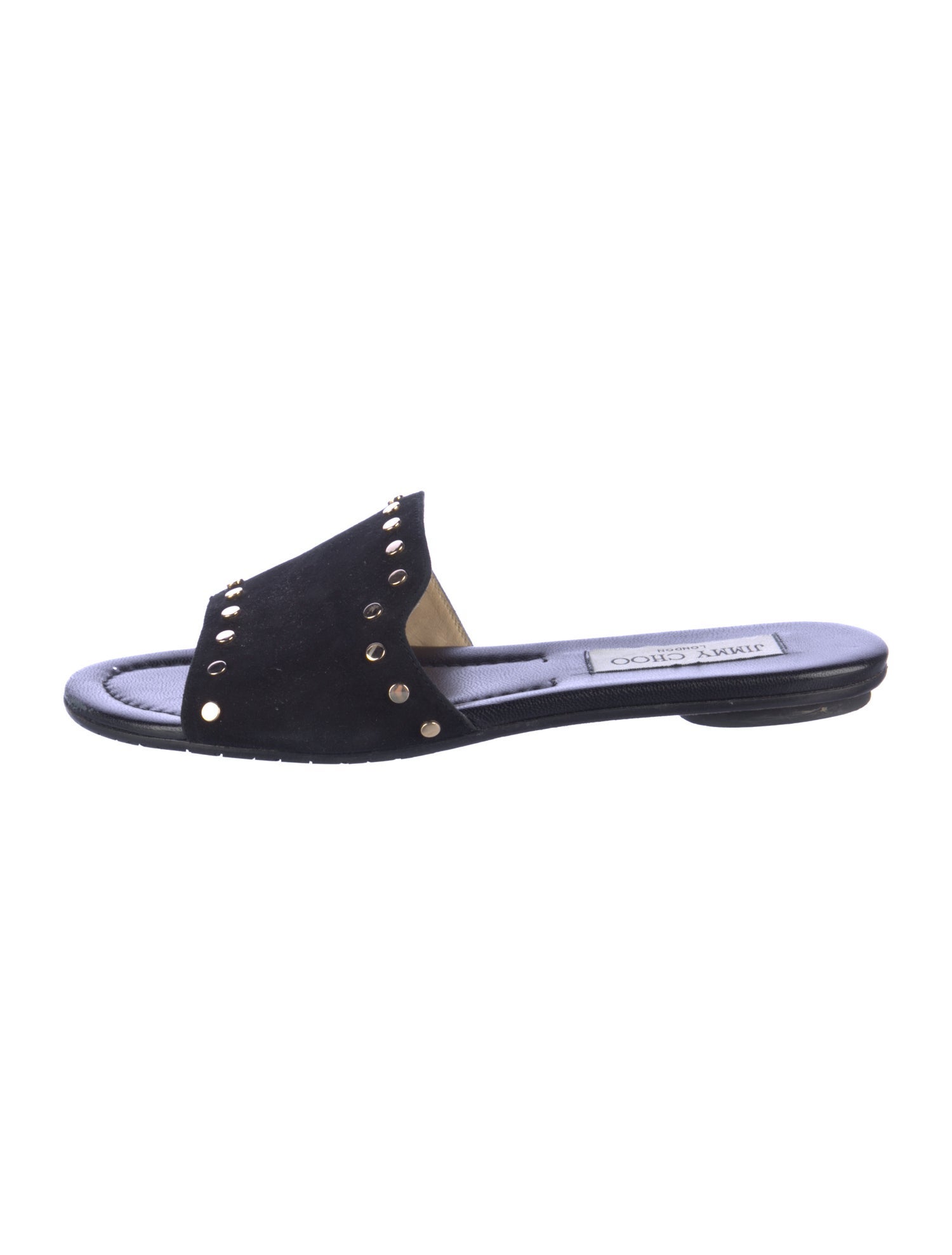 Jimmy Choo Suede Studded Accents Slides