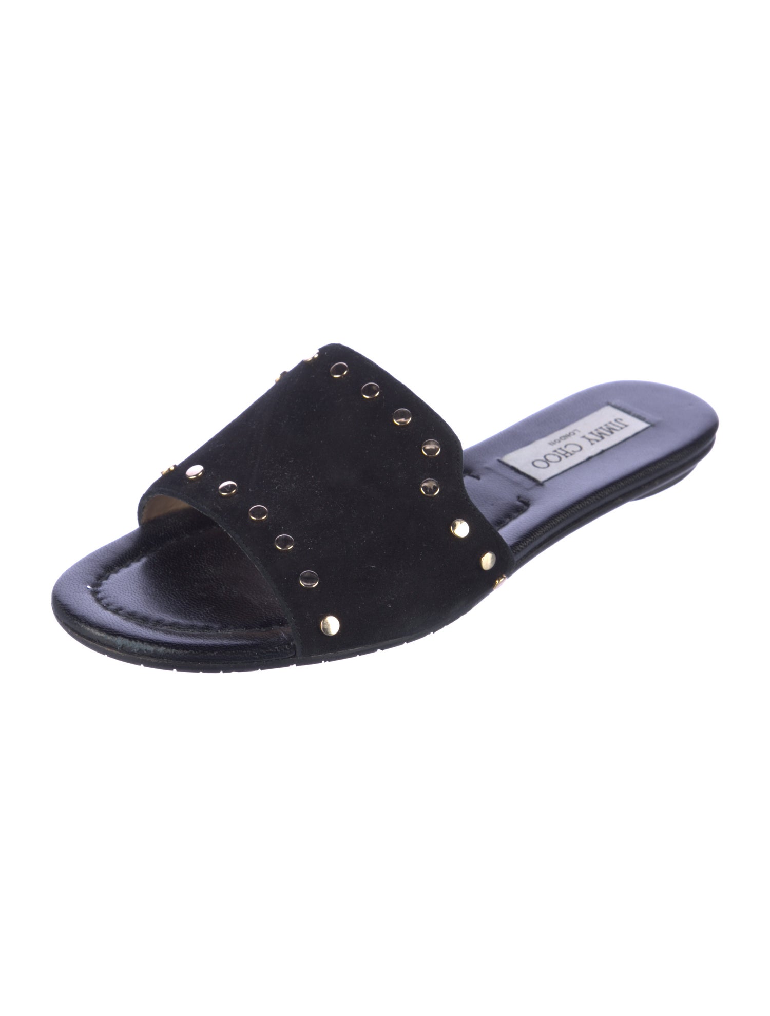 Jimmy Choo Suede Studded Accents Slides