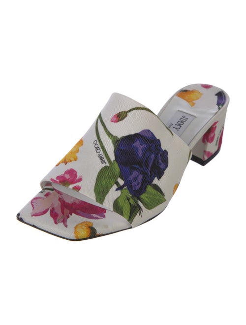 Jimmy Choo Canvas Floral Print Slides