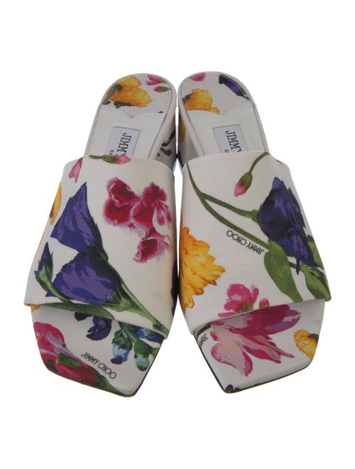 Jimmy Choo Canvas Floral Print Slides