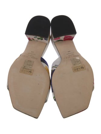 Jimmy Choo Canvas Floral Print Slides