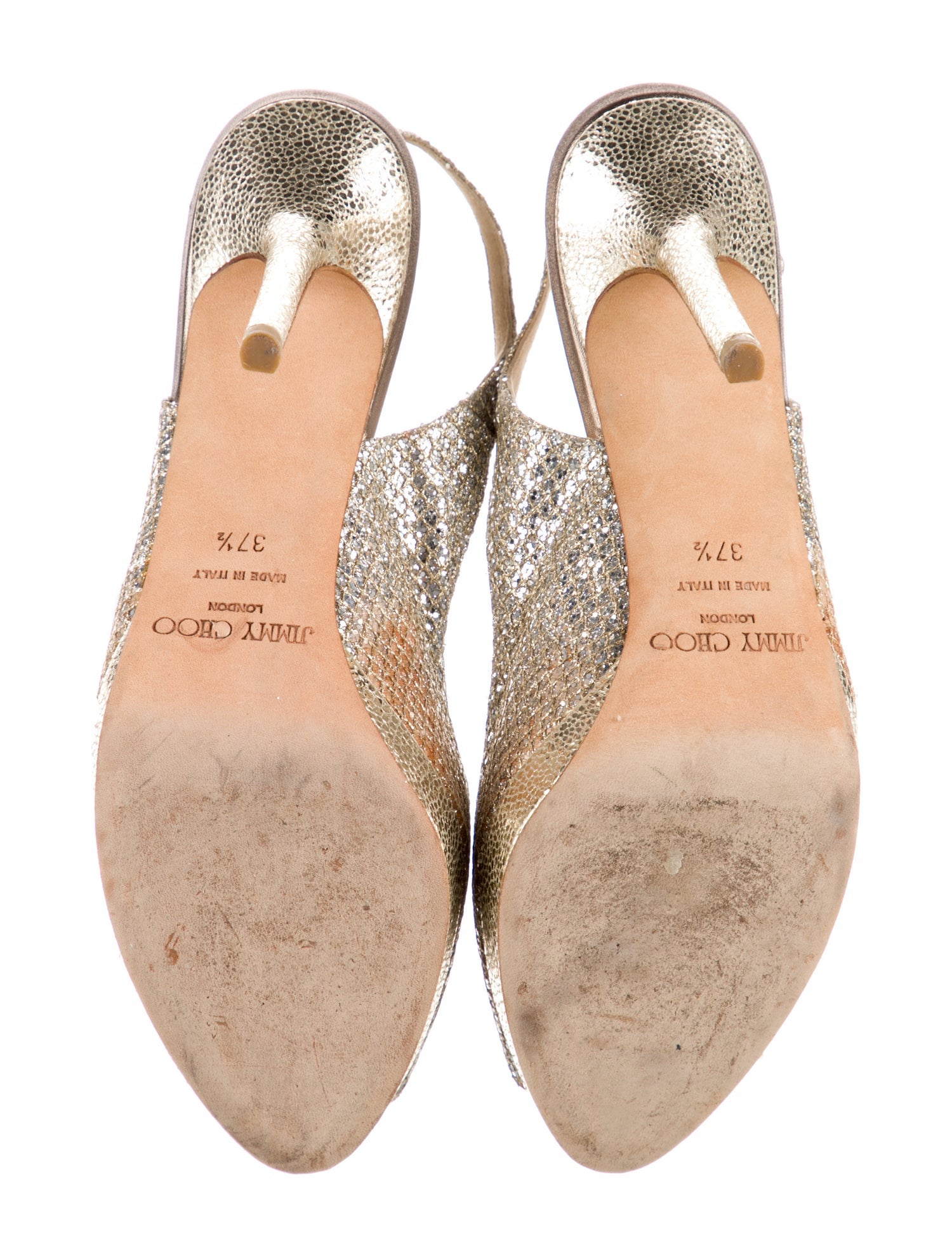 Jimmy Choo Animal Print Glitter Accents Slingback Pumps