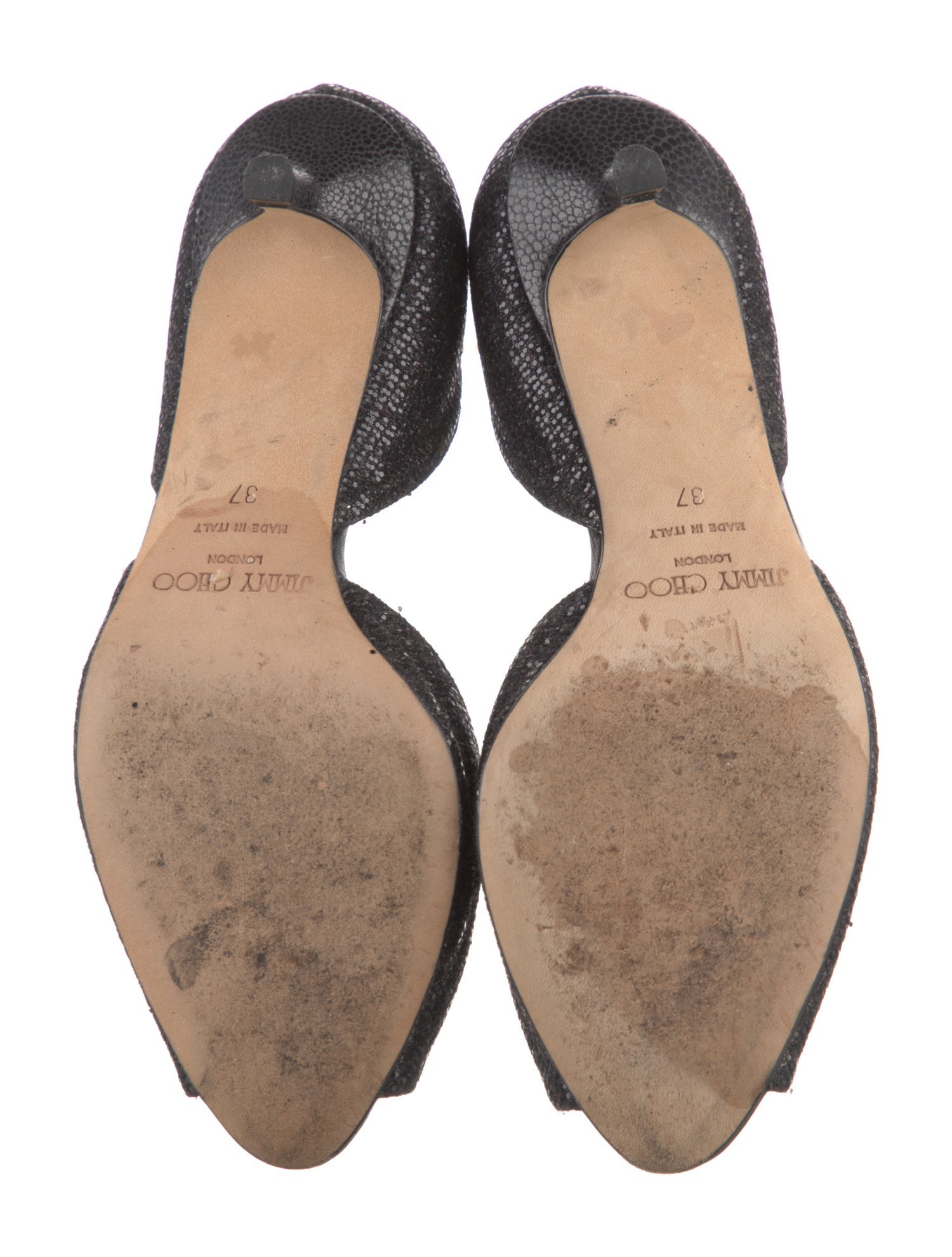 Jimmy Choo Glitter Glitter Accents D'Orsay Pumps