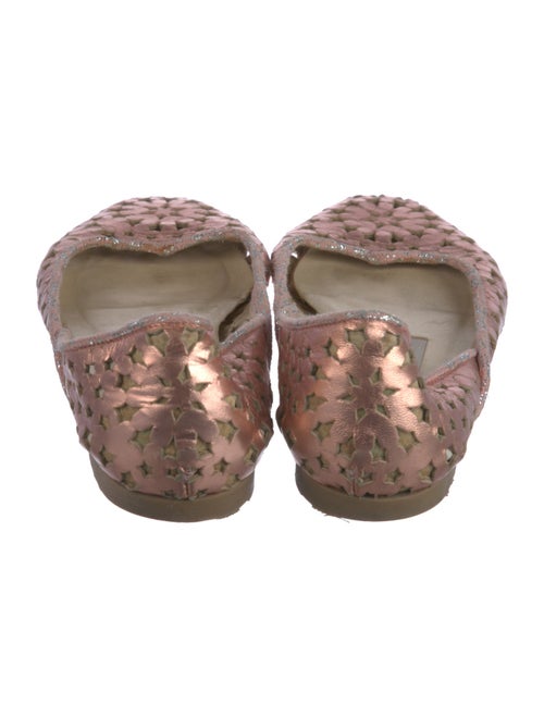 Jimmy Choo Leather Lasercut Accents Ballet Flats