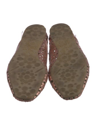 Jimmy Choo Leather Lasercut Accents Ballet Flats