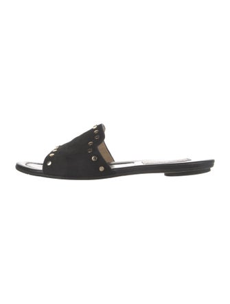 Jimmy Choo Suede Studded Accents Slides