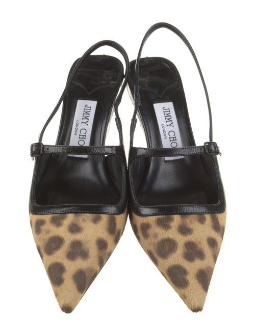 Jimmy Choo Ponyhair Animal Print Slingback Pumps