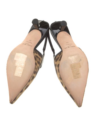 Jimmy Choo Ponyhair Animal Print Slingback Pumps