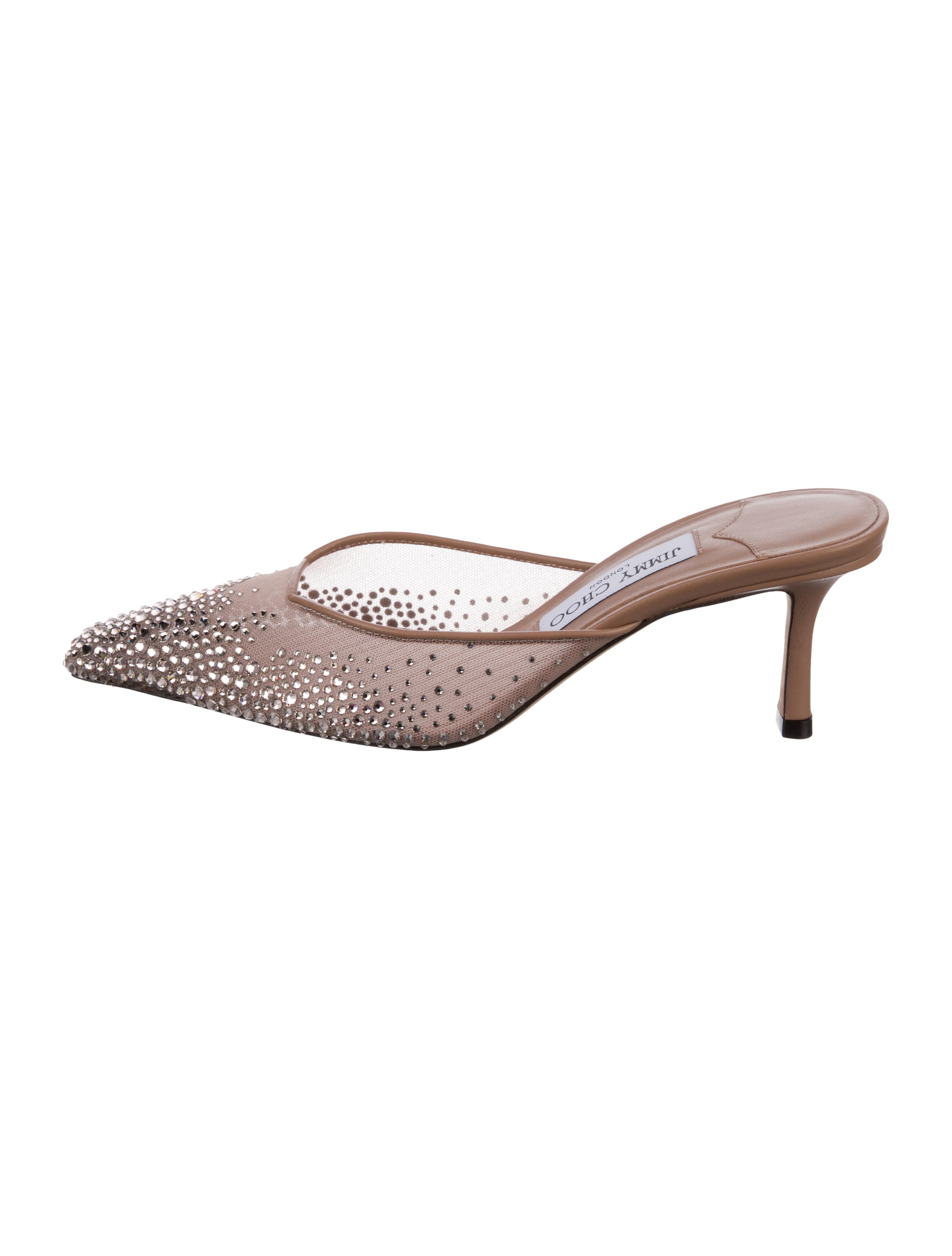 Jimmy Choo Crystal Embellishments Mules