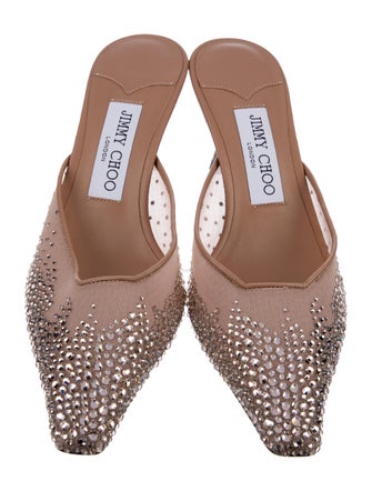 Jimmy Choo Crystal Embellishments Mules