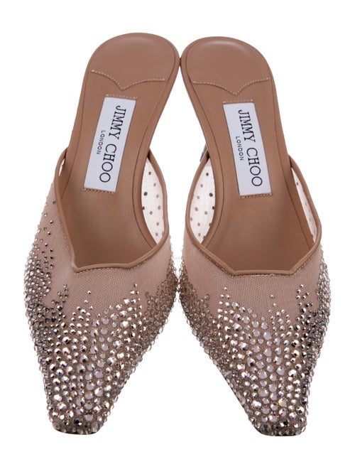 Jimmy Choo Crystal Embellishments Mules