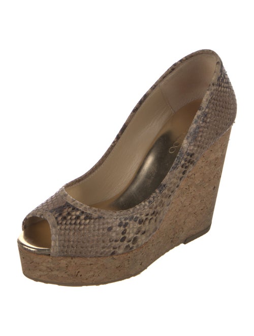 Jimmy Choo Leather Animal Print Espadrilles