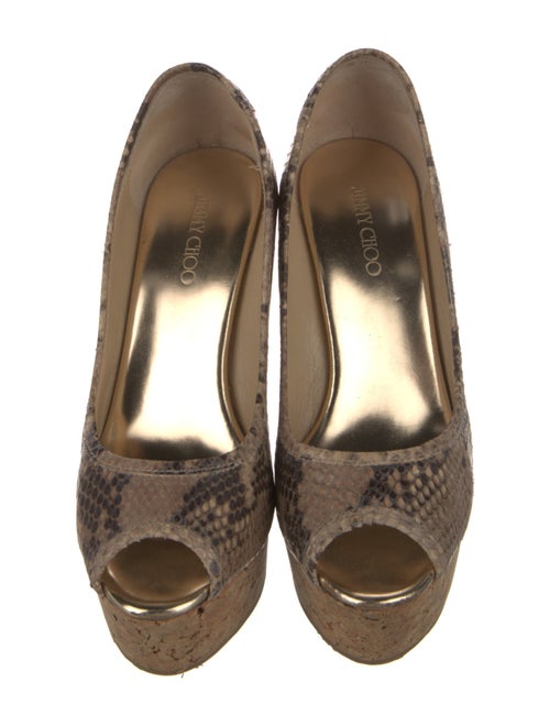 Jimmy Choo Leather Animal Print Espadrilles