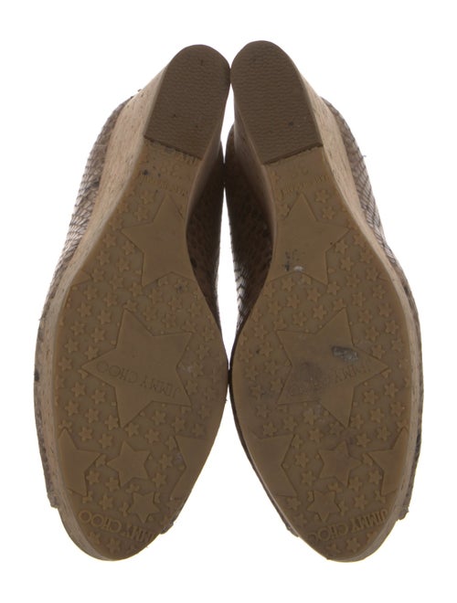Jimmy Choo Leather Animal Print Espadrilles