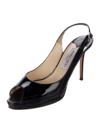 Jimmy Choo Patent Leather Slingback Sandals