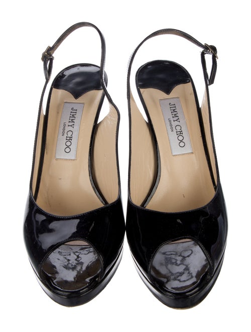 Jimmy Choo Patent Leather Slingback Sandals