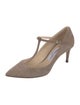 Jimmy Choo Suede T-Strap Pumps