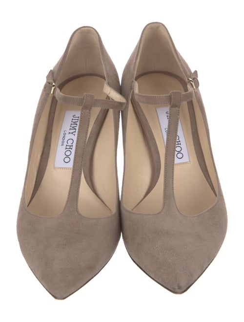 Jimmy Choo Suede T-Strap Pumps