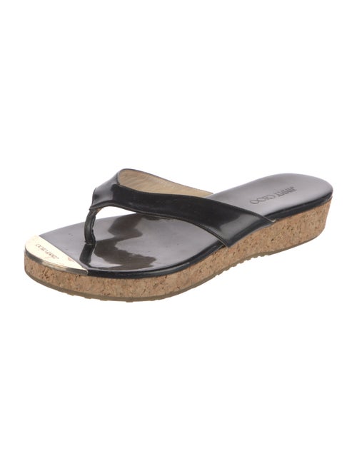 Jimmy Choo Patent Leather Flip Flops