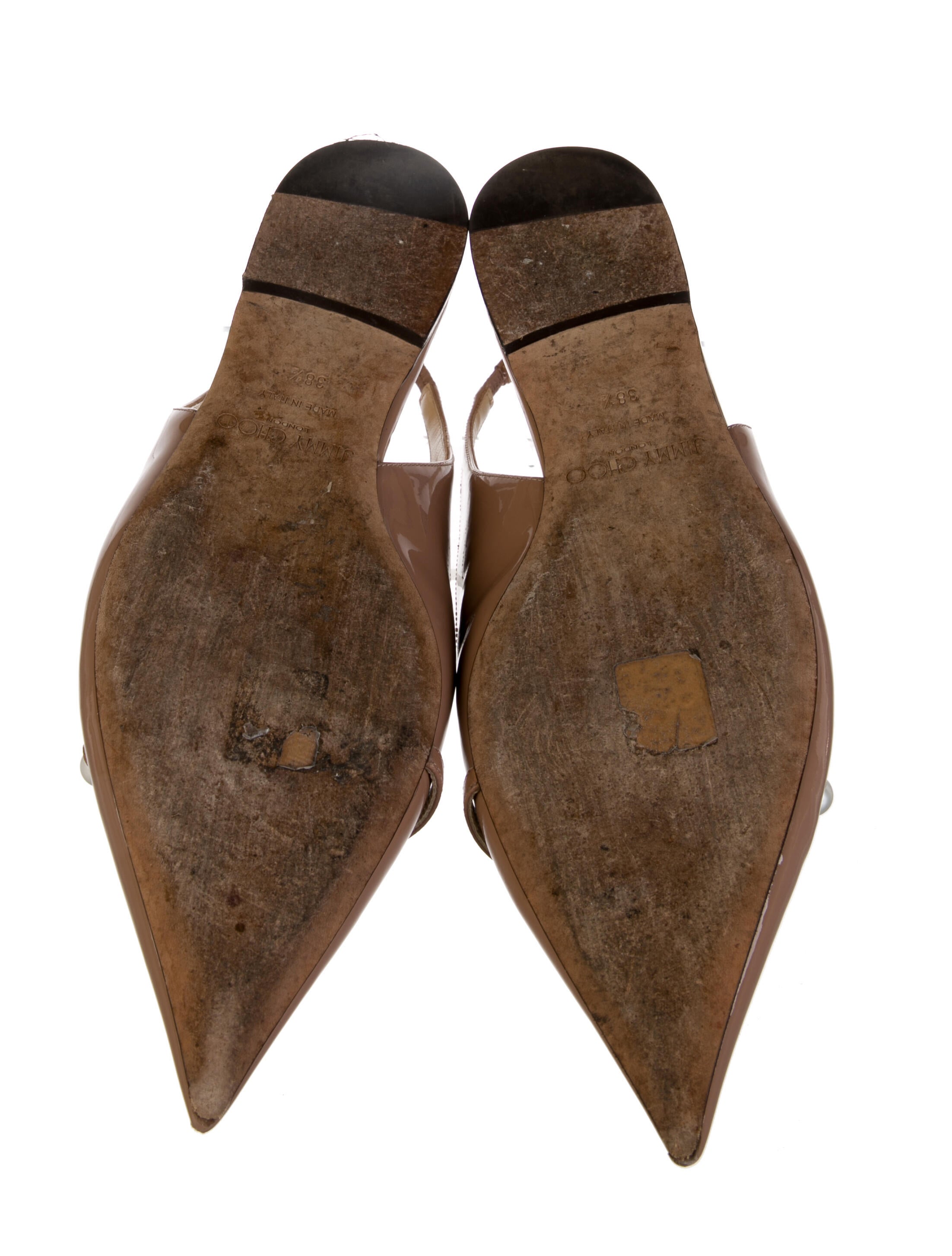 Jimmy Choo Leather Slingback Flats