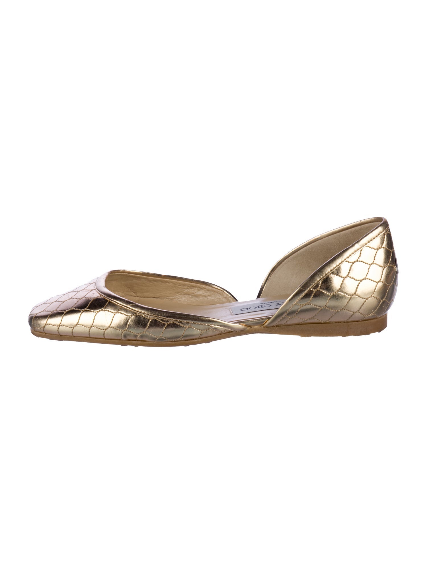 Jimmy Choo Leather D'Orsay Flats