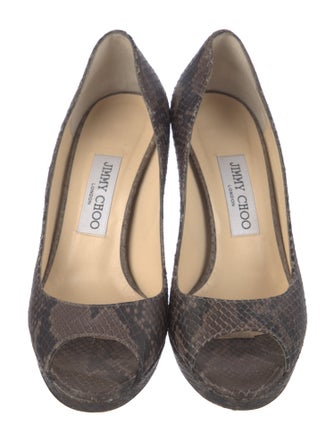 Jimmy Choo Embossed Leather Slingback Sandals