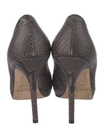 Jimmy Choo Embossed Leather Slingback Sandals