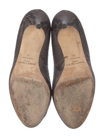 Jimmy Choo Embossed Leather Slingback Sandals