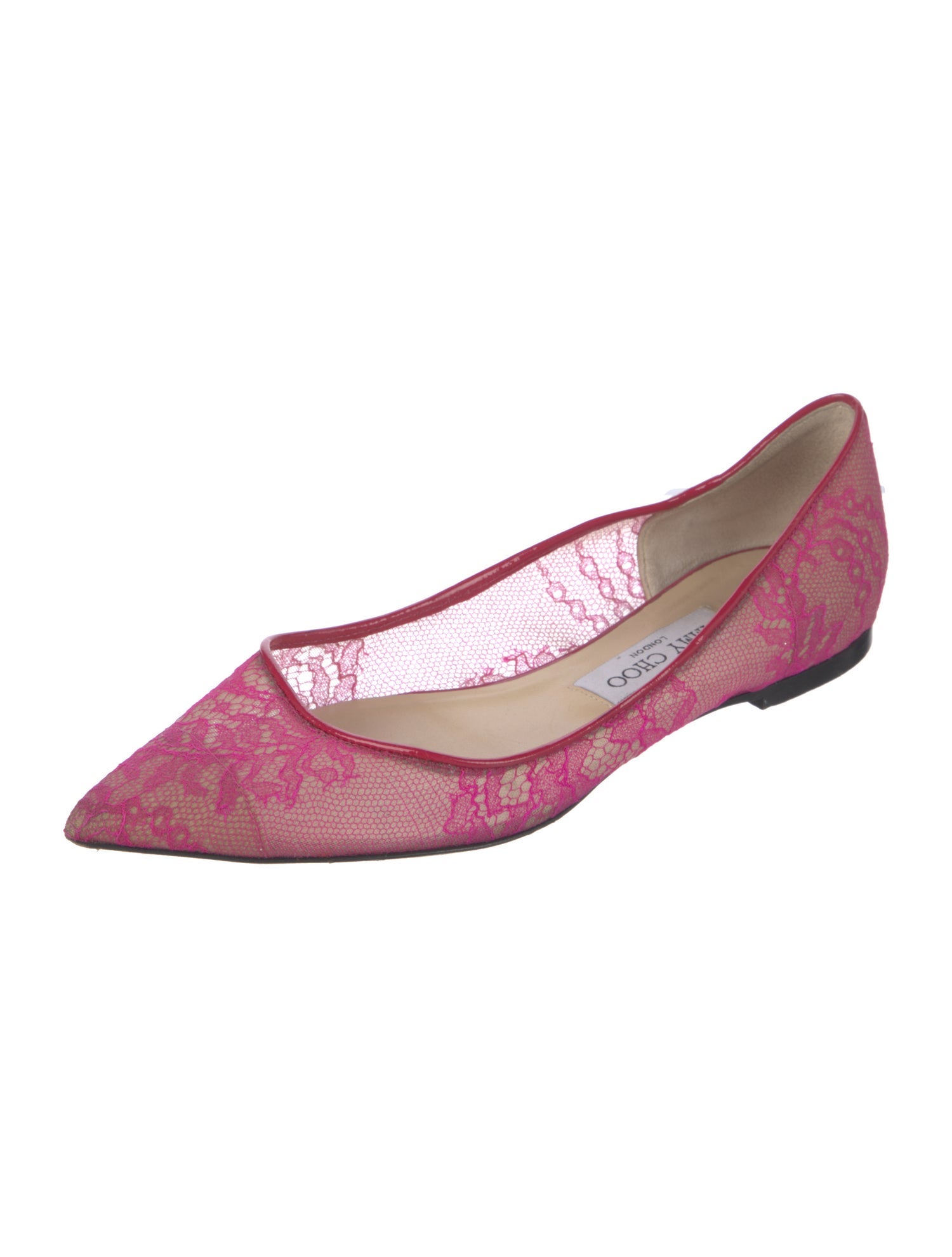 Jimmy Choo Lace Lace Pattern Ballet Flats