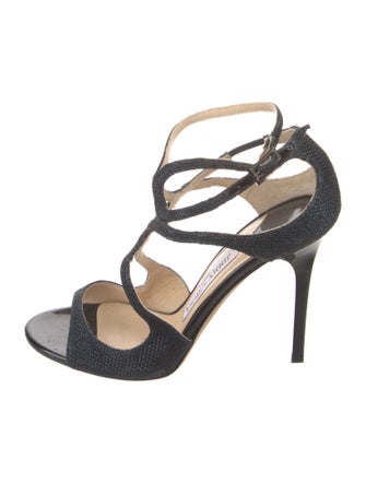 Jimmy Choo Glitter Glitter Accents Sandals