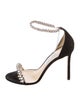 Jimmy Choo Suede Crystal Embellishments Sandals