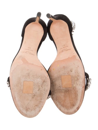 Jimmy Choo Suede Crystal Embellishments Sandals