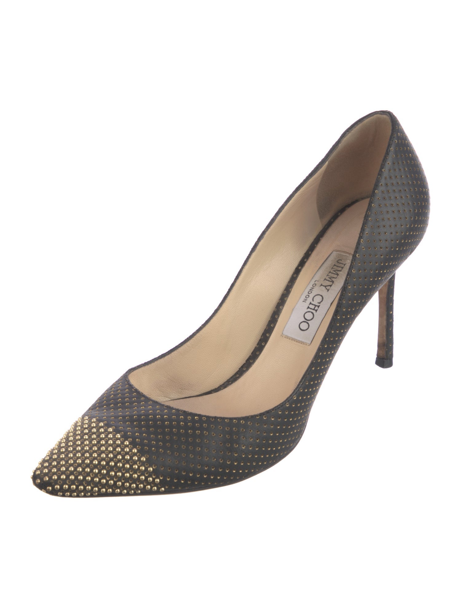 Jimmy Choo Leather Lasercut Accents Pumps