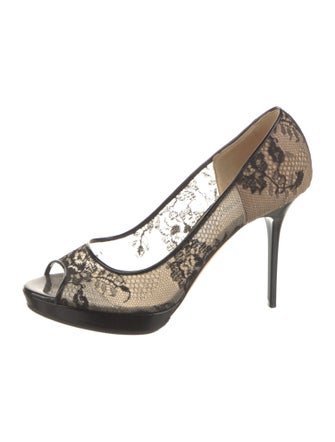 Jimmy Choo Lace Lace Pattern Pumps