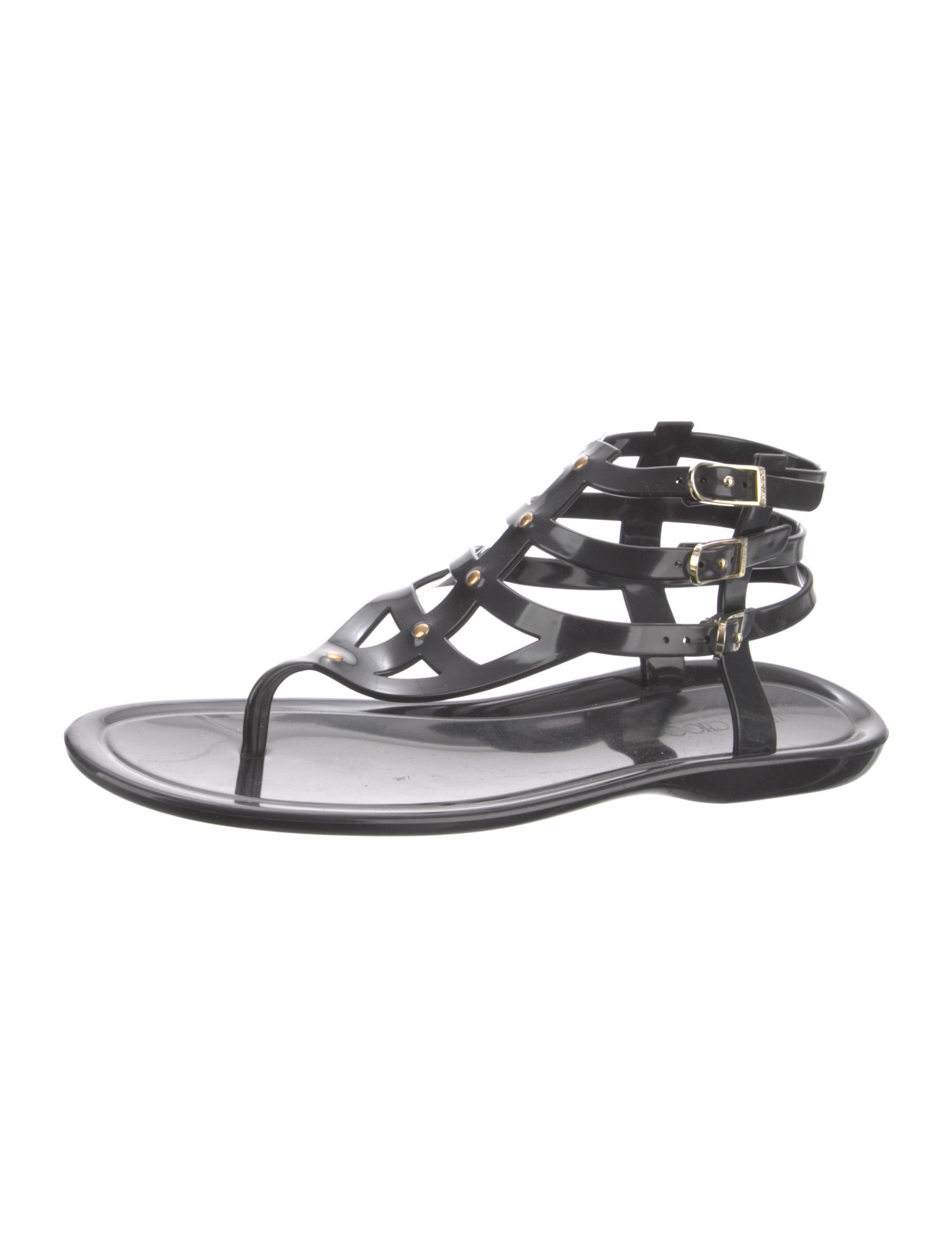 Jimmy Choo Rubber Gladiator Sandals