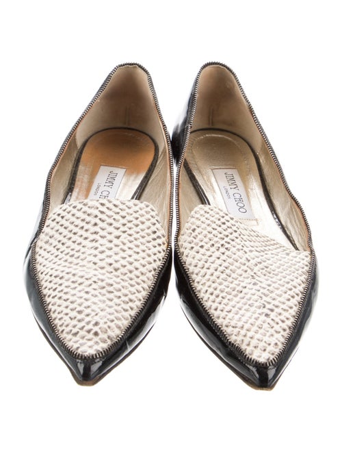Jimmy Choo Patent Leather Animal Print Loafers