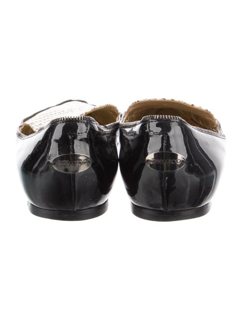 Jimmy Choo Patent Leather Animal Print Loafers