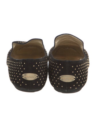 Jimmy Choo Suede Studded Accents Loafers