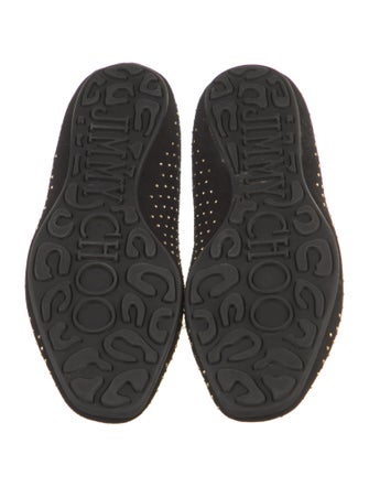 Jimmy Choo Suede Studded Accents Loafers