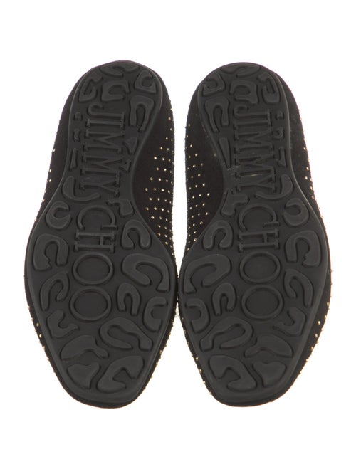 Jimmy Choo Suede Studded Accents Loafers