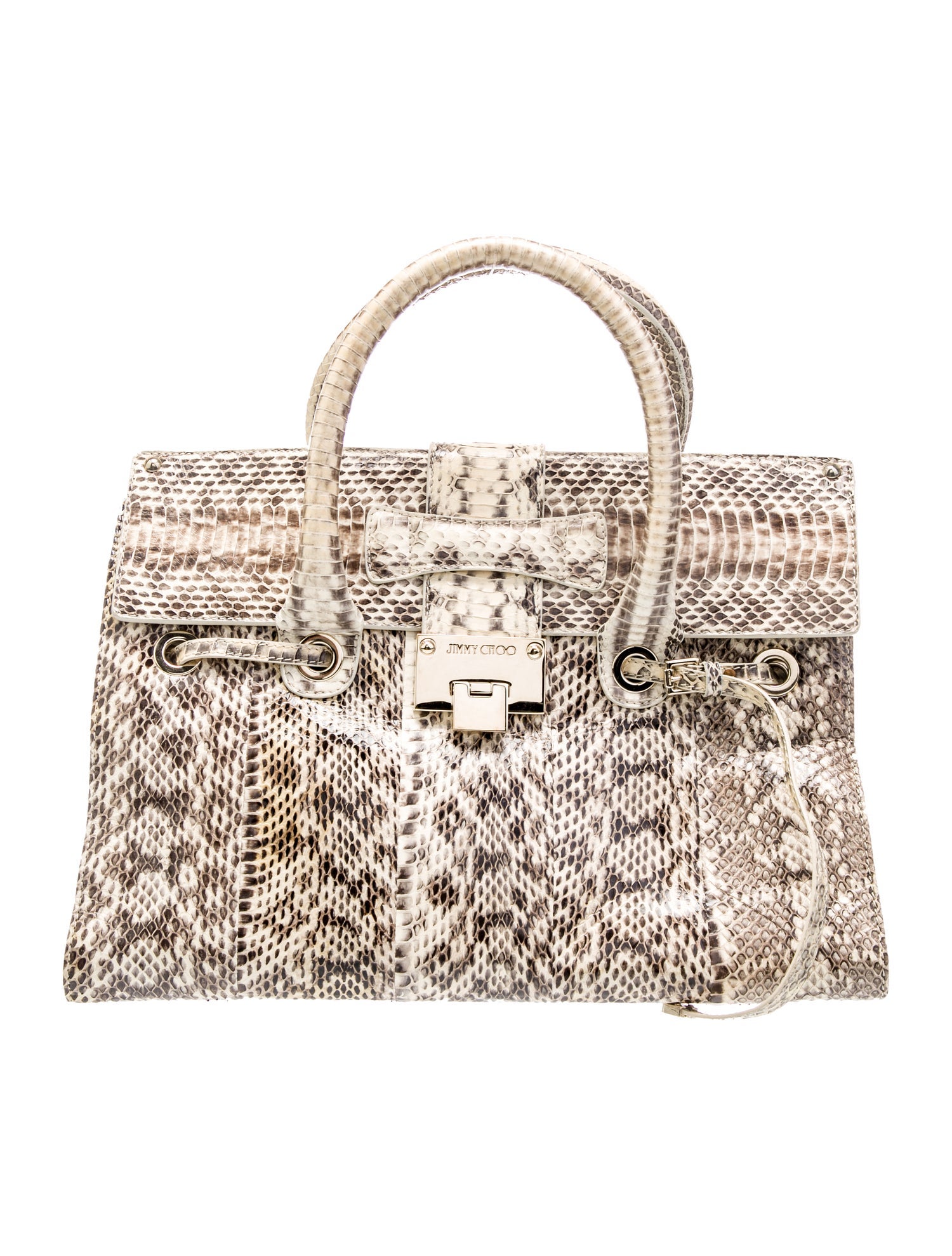 Jimmy Choo Snakeskin Top Handle Bag