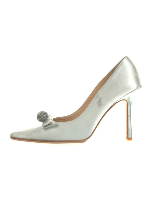Jimmy Choo Leather Crystal Embellishments Pumps