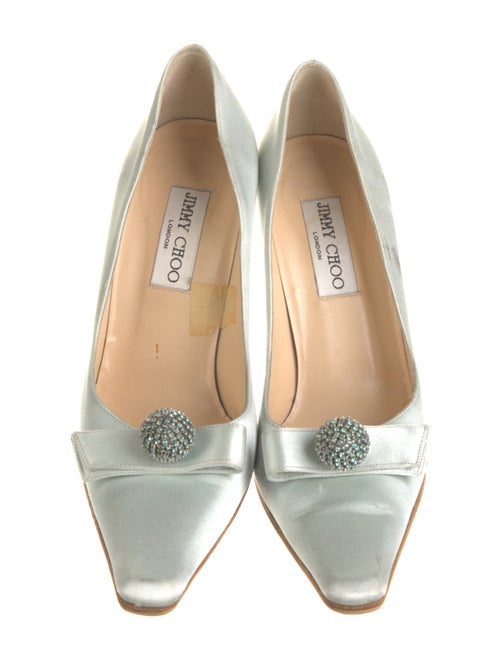 Jimmy Choo Leather Crystal Embellishments Pumps