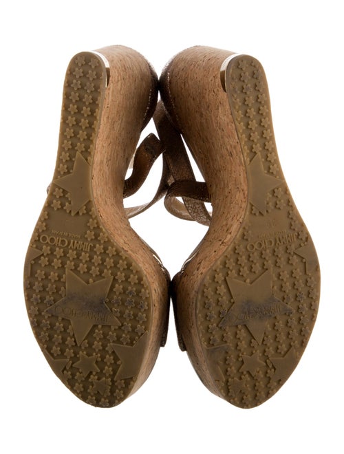 Jimmy Choo Leather Animal Print Espadrilles