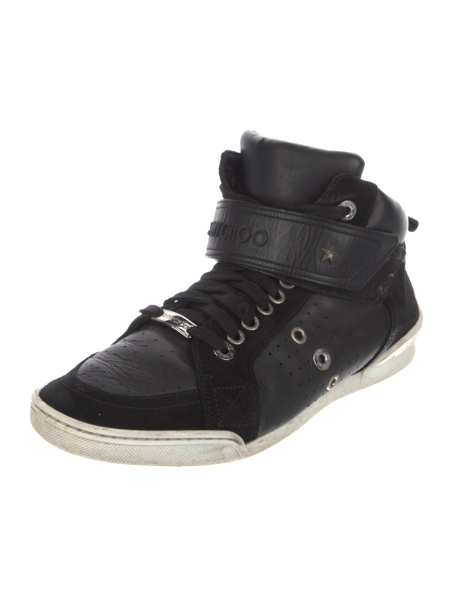 Jimmy Choo Leather Printed Sneakers